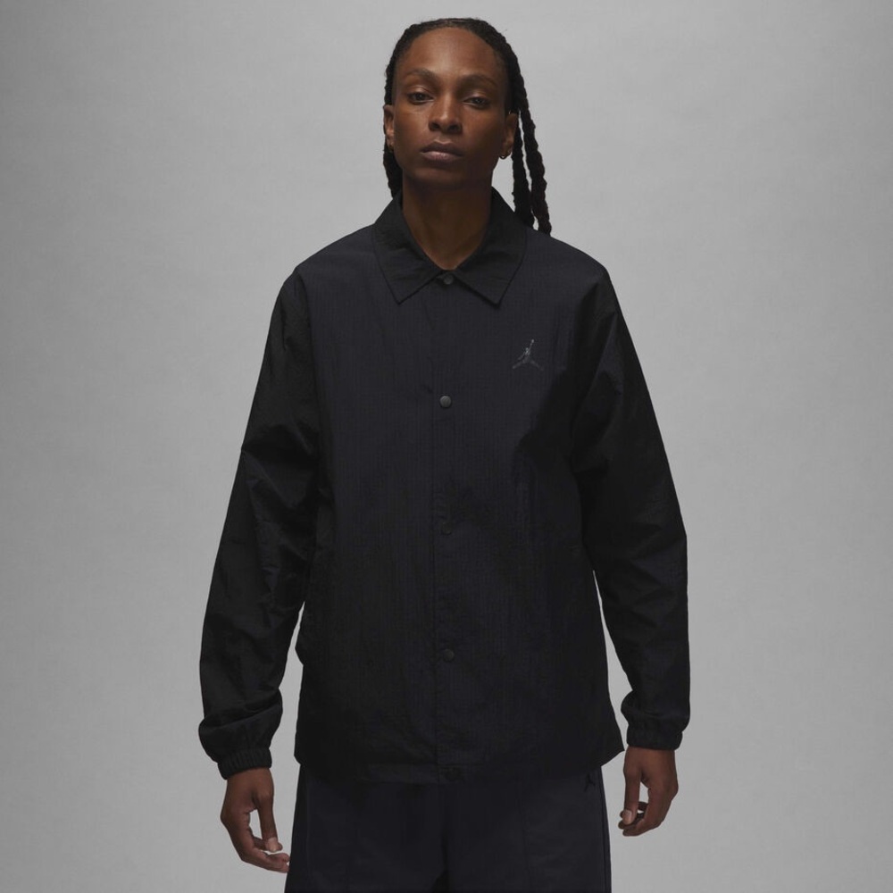 Jordan Brand Coaches Jacket FN4541-010 Black Mens Large Jumpman NWT